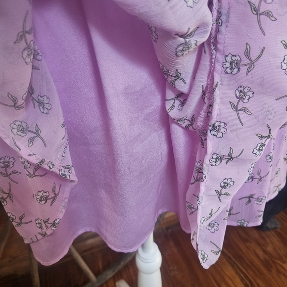 Forever 21 Purple and Pink Long Sleeve Sundress - Picture 5 of 11